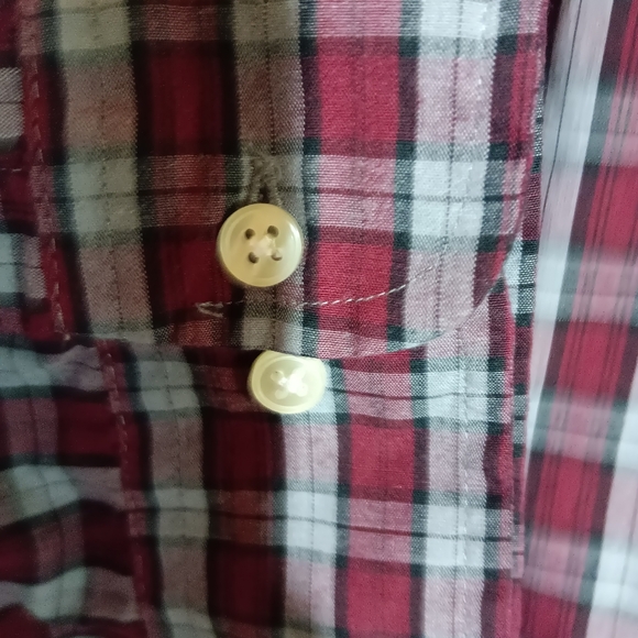 Saddlebred Men's Plaid Shirt - Burgundy and Gray - Picture 3 of 4